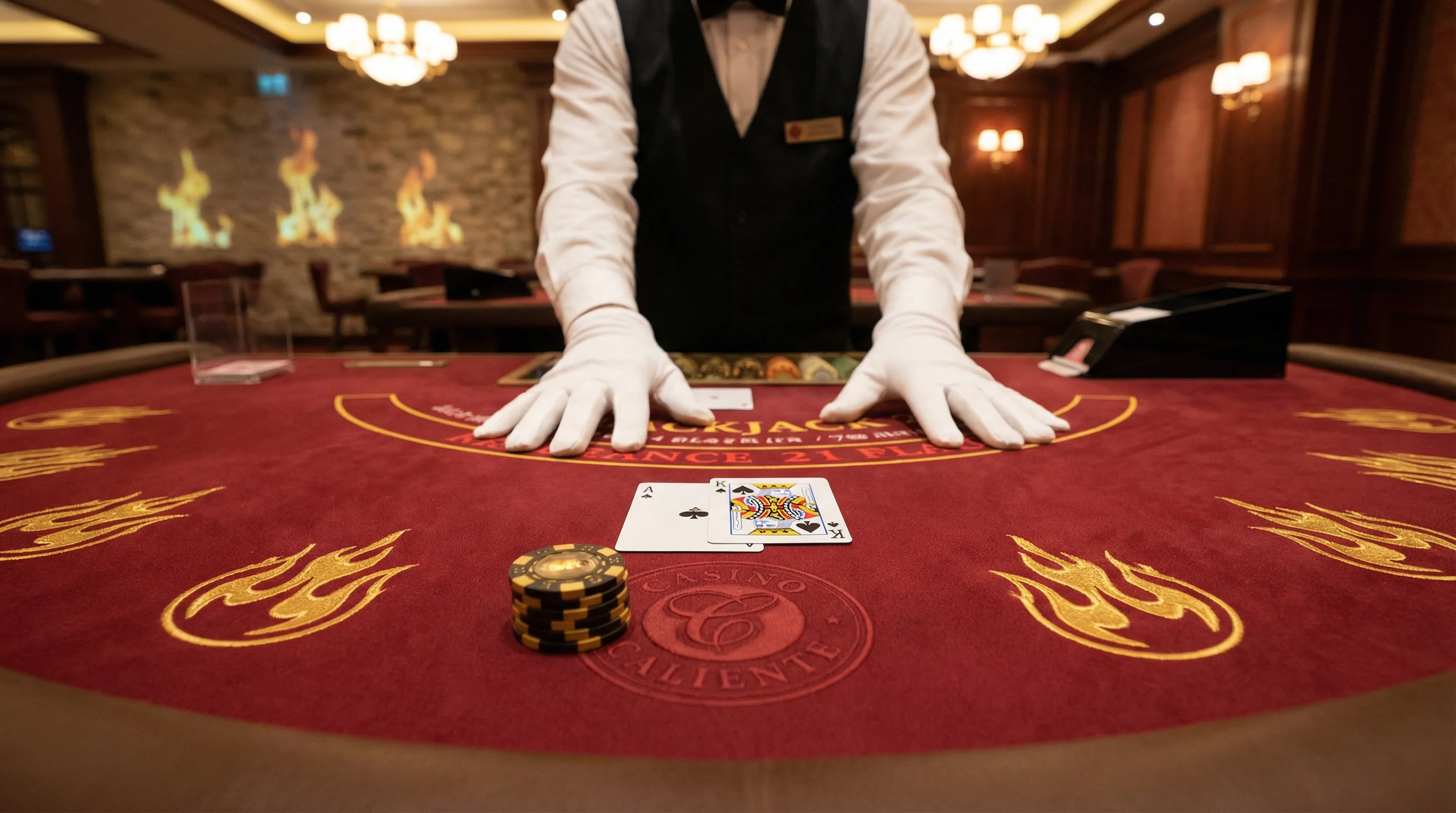 Mesa de Blackjack en vivo con crupier profesional