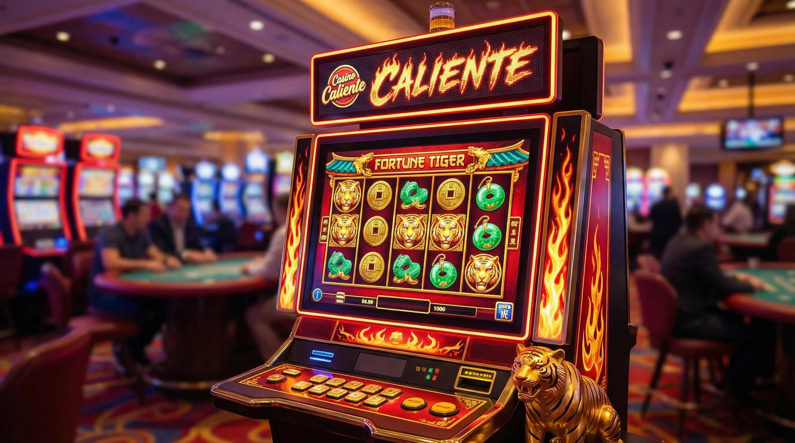 Tragamonedas Fortune Tiger con tigre dorado