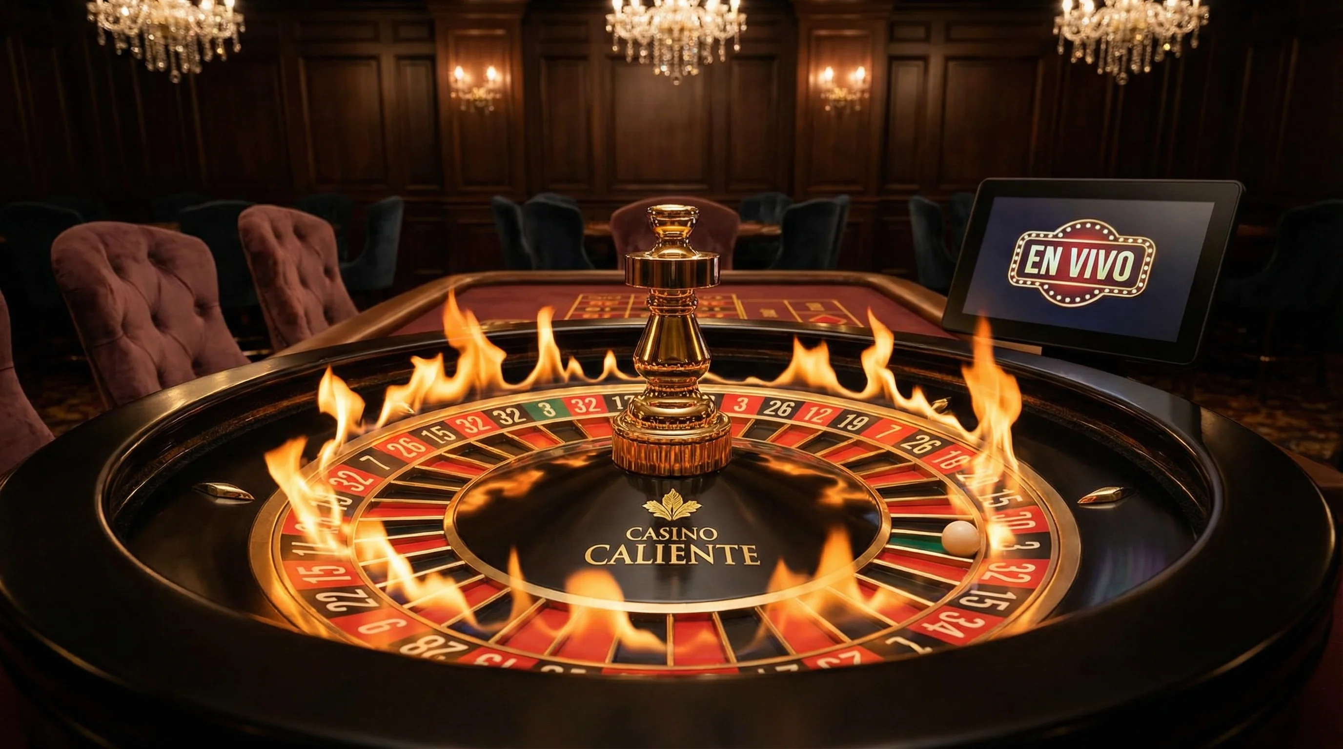 Ruleta en vivo Casino Caliente girando